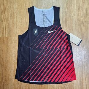 Nike Aeroswift Bowerman Track Club Running Tank Top Racing Singlet M Black Red